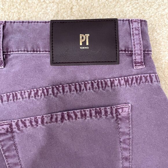 Retail $395 PT Torino NWT Purple Jazz Jean Mens Size 34 X 34 Denim Pants Stretch - Picture 11 of 12
